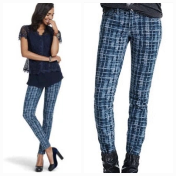 CAbi Denim - CAbi #3047 Skinny Grid Print Stretch Jeans ** Sz 8